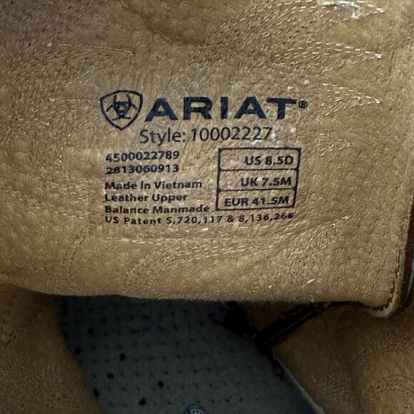 Ariat Heritage Roughstock Square Toe Cowboy Boots Men 8.5 Western Boots Brown main image 11